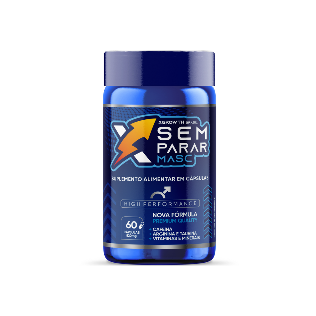 XSEM PARAR Masculino XGrowth Brasil – Energia, Foco e Desempenho Físico e Mental | Suplemento Premium